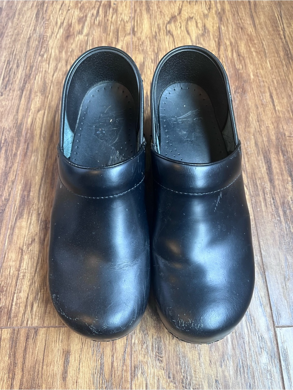 Dansko Black Leather Clogs